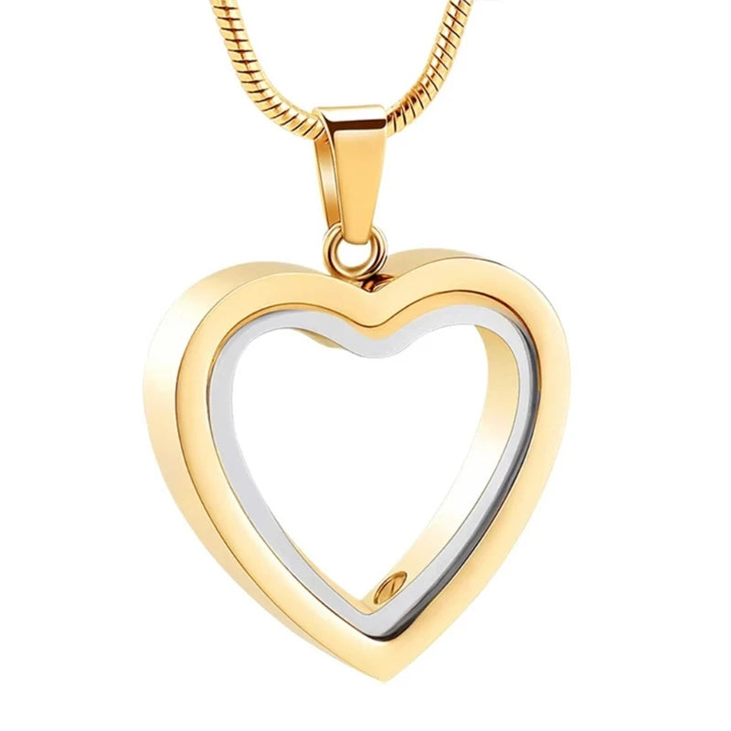 Y166 Pet Urn Necklace for Ashes Cremation Heart Necklace Neck Jewelry Supplies for Pet Memorial Jewelry Accessories