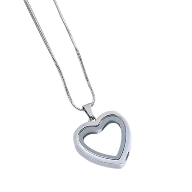 Y166 Pet Urn Necklace for Ashes Cremation Heart Necklace Neck Jewelry Supplies for Pet Memorial Jewelry Accessories