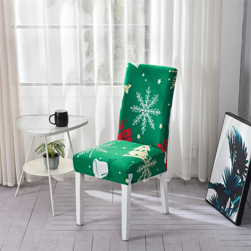 Christmas decoration stretch covers chair cover for dining room office banquet chair protector elastic material armchair cover