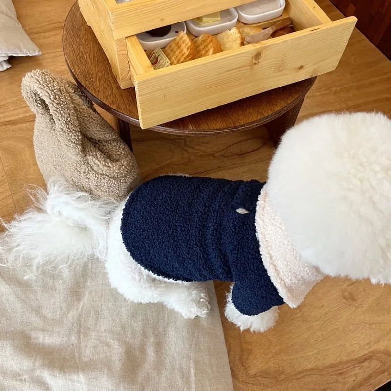 Warm Fleece Cardigan for Pets, Winter Coat, Puppy Jacket, Chihuahua, French Bulldog, Dog Overalls, Small Dog Clothing