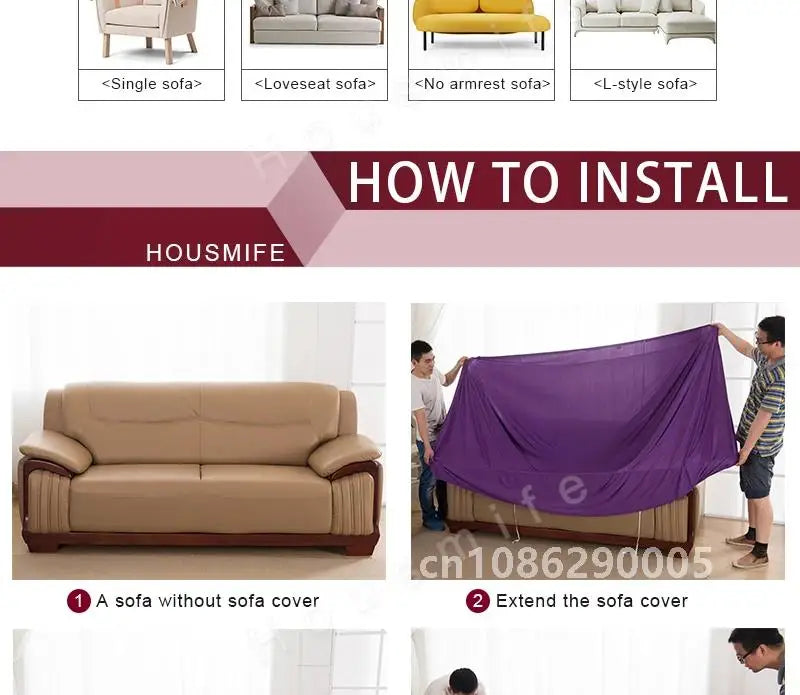 Christmas Sofa Covers for Living Room Elastic Corner Couch Cover L Shaped Chaise Longue Slipcovers Chair Protector 1/2/3/4 Seat