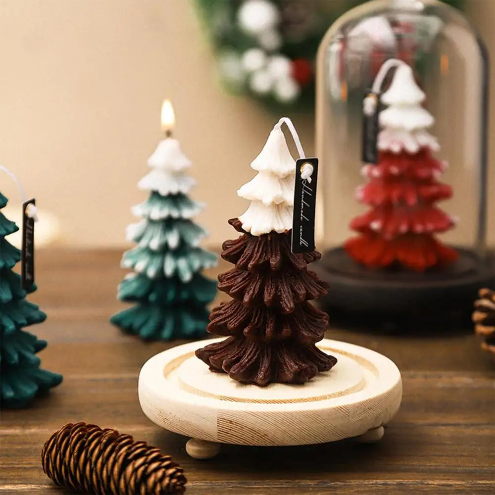 Christmas Tree Shaped Scented Candles Cute Aromatherapy Candles Candles Decor Table Decorations for Christmas Eve Winter Holiday