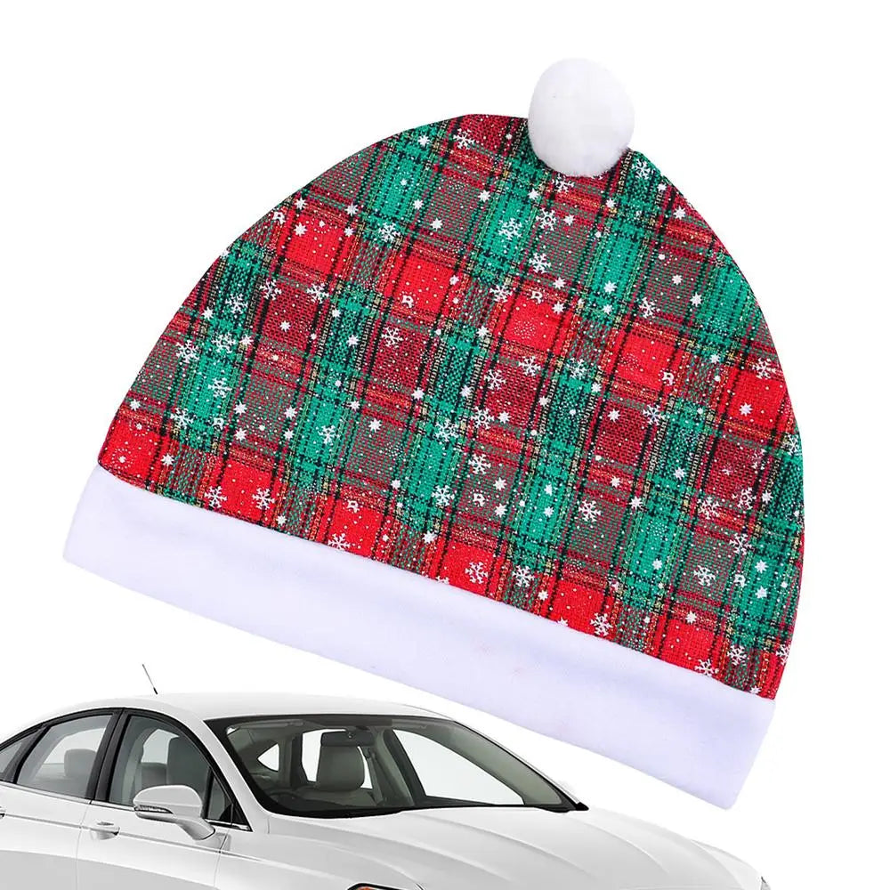 Christmas Headrest Cover Auto Chair Headrest Pillowcase Car Headrest Pillow Sleeve For Backrest Pillow Festive Atmosphere Decor