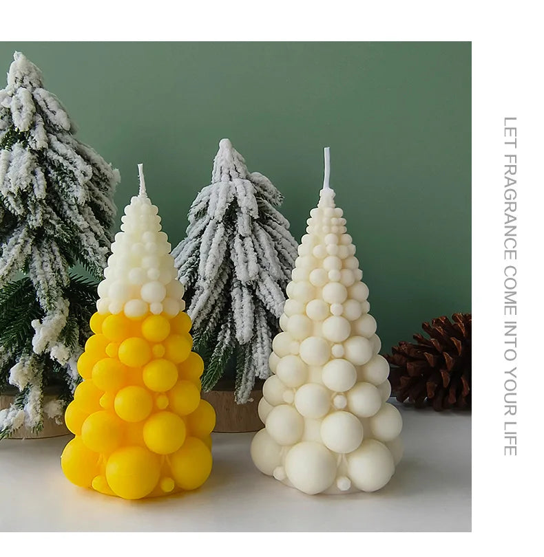 Bubble Ball Christmas Tree Aromatherapy Candle Ins Shooting Props Display Christmas Candle Holiday Decoration