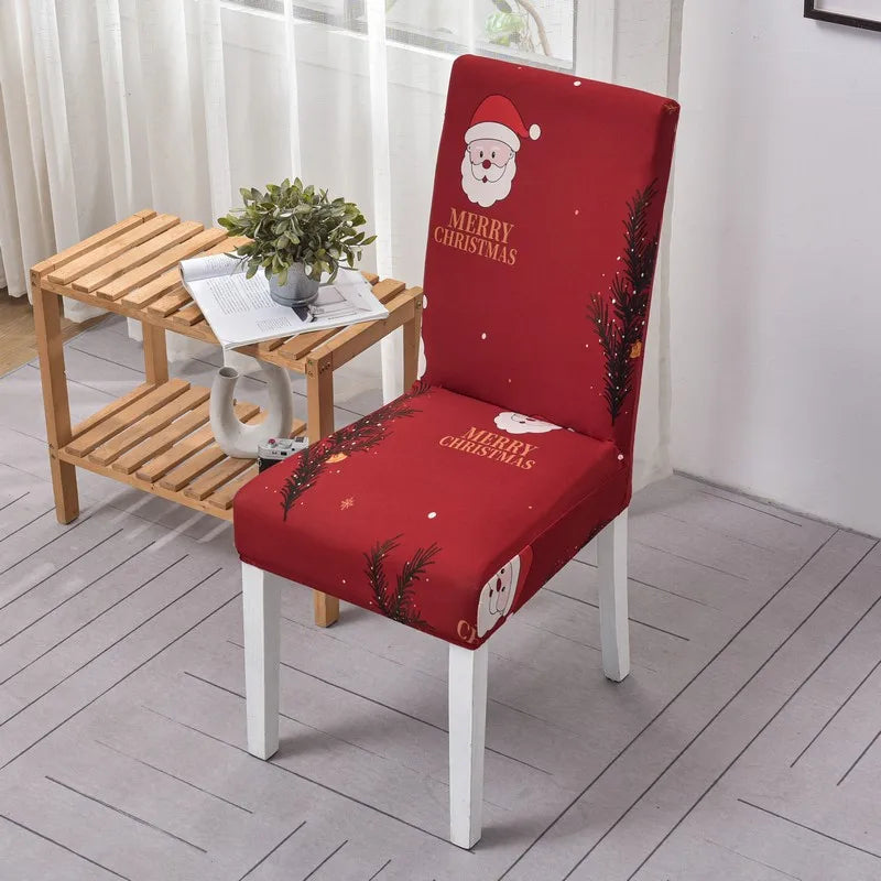 Christmas decoration stretch covers chair cover for dining room office banquet chair protector elastic material armchair cover