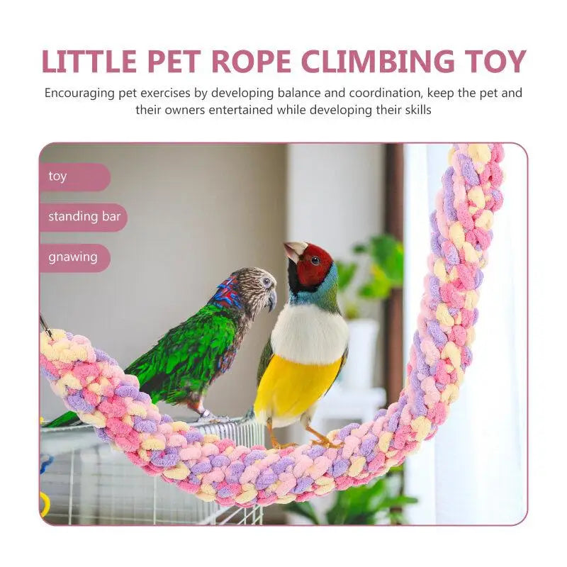 Climbing Guinea Toy Glider Climbing Rope Interesting Toy Hamster Supply Hammocks Guinea Pigs Portable Woven Pet Rat Accessories