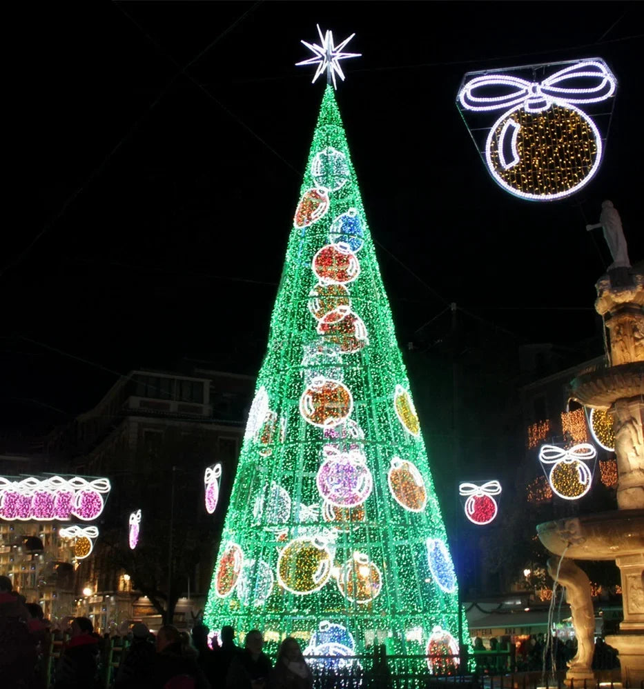 Led Outdoor Giant Christmas Decorative Tree Artificial PVC Christmas Tree For Sale