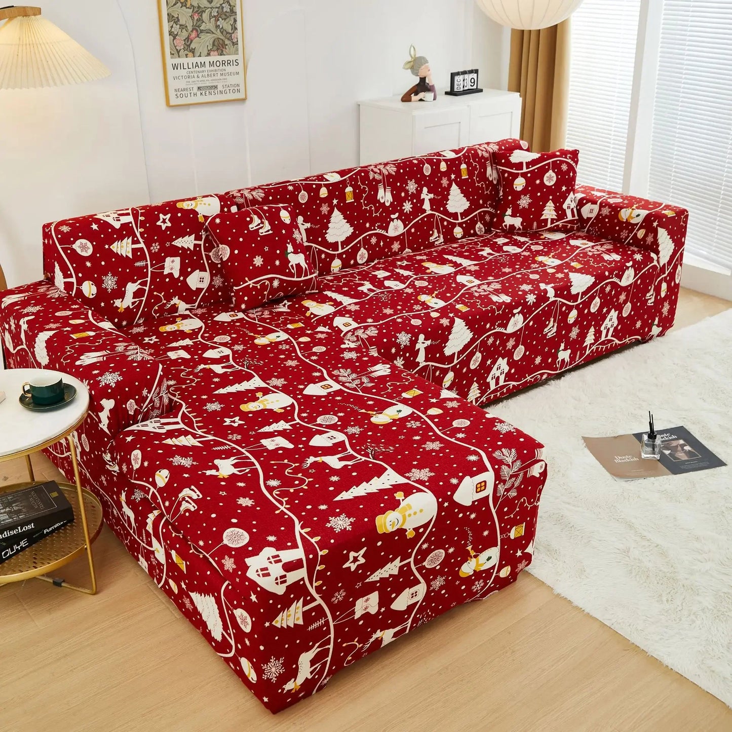 Christmas Sofa Cover All-inclusive Sofa Cushion Cover Sofa Cover Cloth Available in All Seasons Chair Case Home Decor 2025