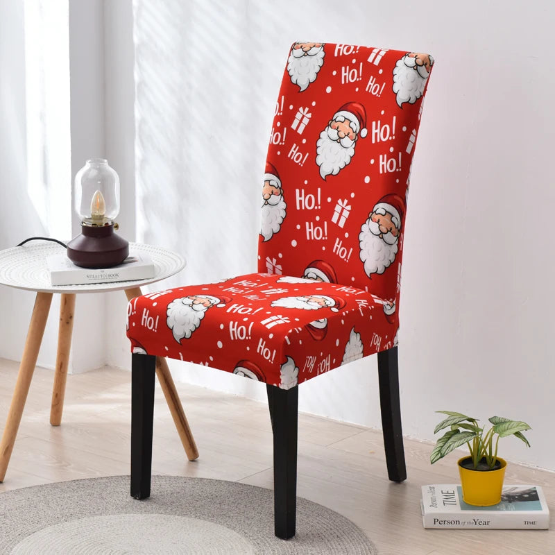 Christmas decoration stretch covers chair cover for dining room office banquet chair protector elastic material armchair cover