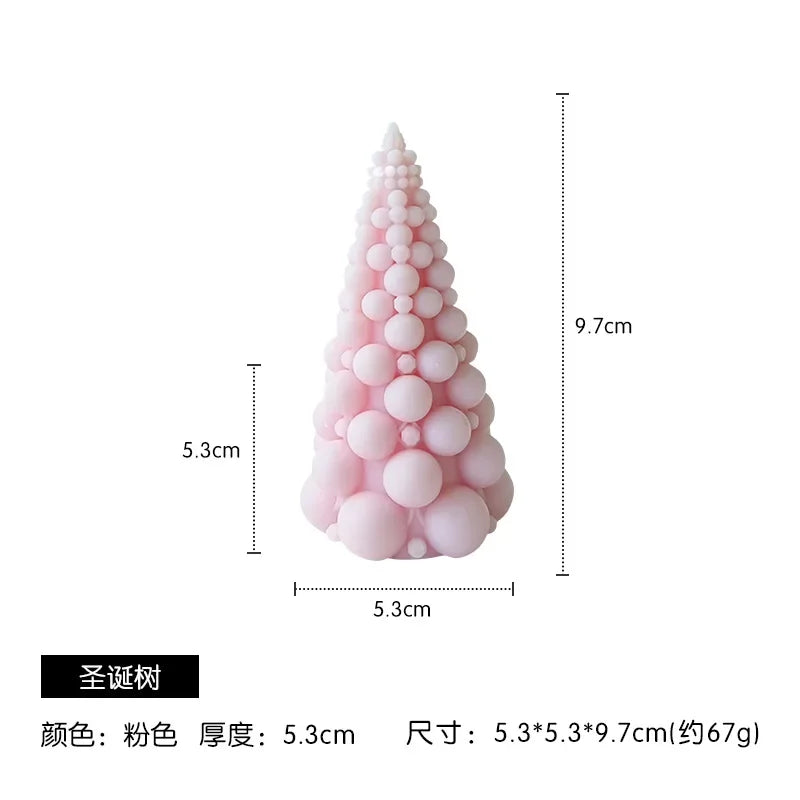 Bubble Ball Christmas Tree Aromatherapy Candle Ins Shooting Props Display Christmas Candle Holiday Decoration