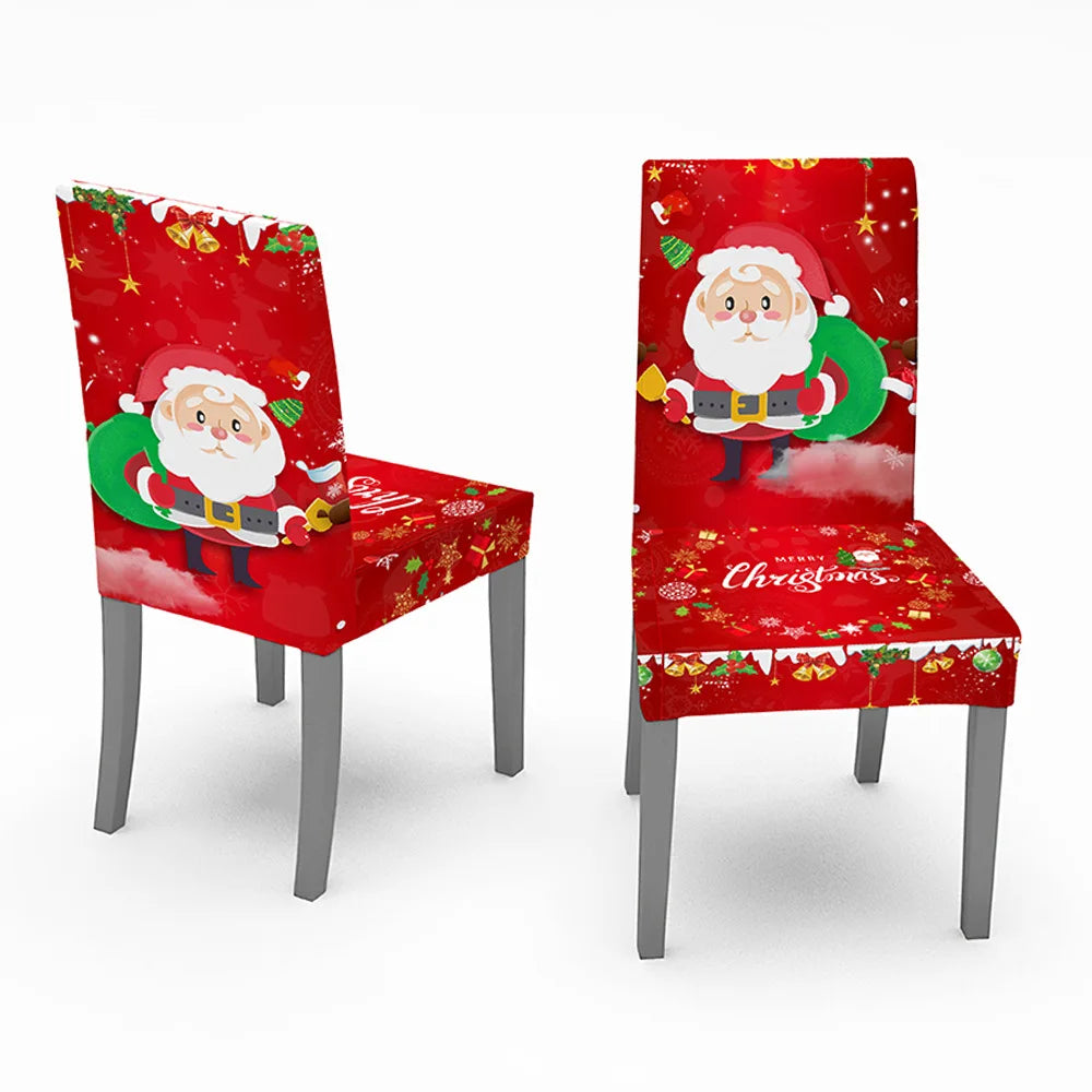 Christmas Chair Cover 2024 Christmas Decorations for Home Ornament Xmas Gifts New Year 2025 Merry Christmas Navidad