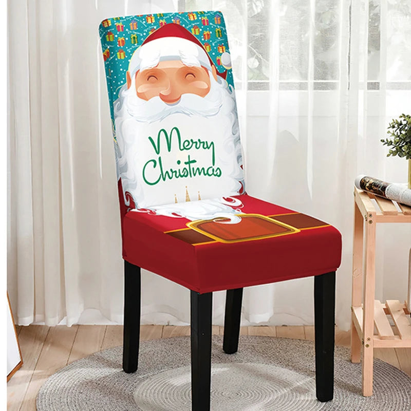 Christmas Chair Cover 2024 Christmas Decorations for Home Ornament Xmas Gifts New Year 2025 Merry Christmas Navidad