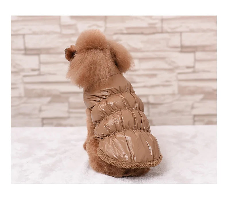 XS-3XL Warm Dog Clothes Down Jacket for Small Medium Dogs Cat Vest Fleece Coat Pet Clothing Bulldogs Puppy Costume Coats