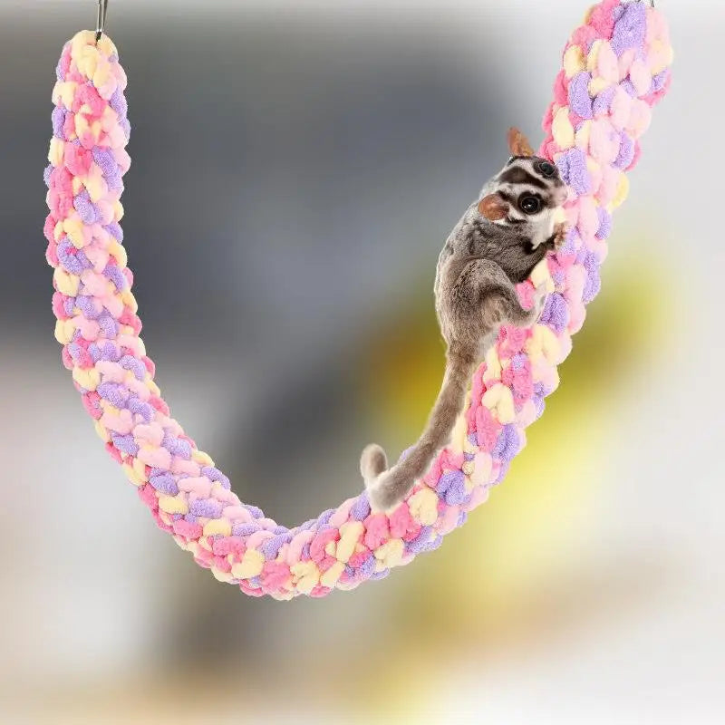 Climbing Guinea Toy Glider Climbing Rope Interesting Toy Hamster Supply Hammocks Guinea Pigs Portable Woven Pet Rat Accessories