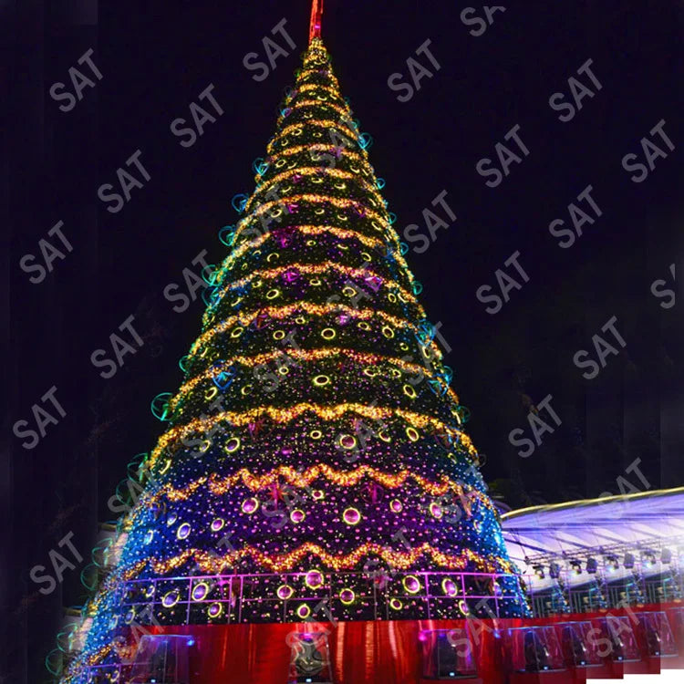 Custom Giant commercial outdoor street Christmas tree decoration led motif light