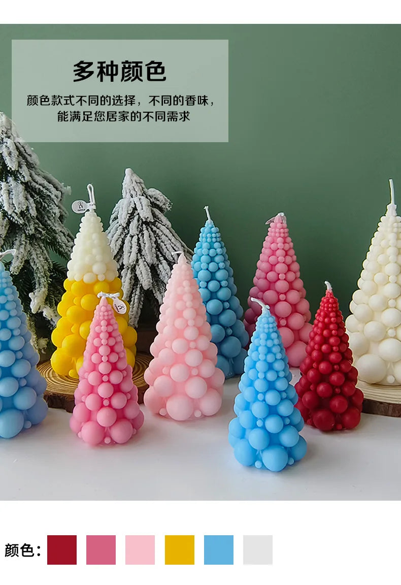 Bubble Ball Christmas Tree Aromatherapy Candle Ins Shooting Props Display Christmas Candle Holiday Decoration