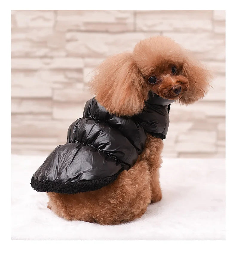 XS-3XL Warm Dog Clothes Down Jacket for Small Medium Dogs Cat Vest Fleece Coat Pet Clothing Bulldogs Puppy Costume Coats