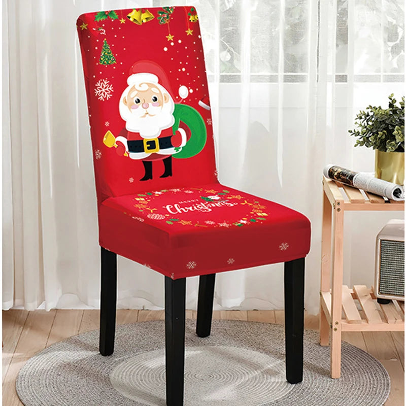 Christmas Chair Cover 2024 Christmas Decorations for Home Ornament Xmas Gifts New Year 2025 Merry Christmas Navidad