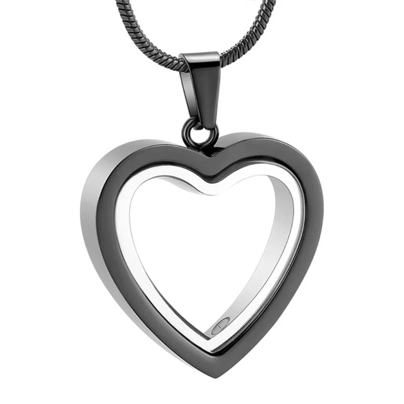 Y166 Pet Urn Necklace for Ashes Cremation Heart Necklace Neck Jewelry Supplies for Pet Memorial Jewelry Accessories