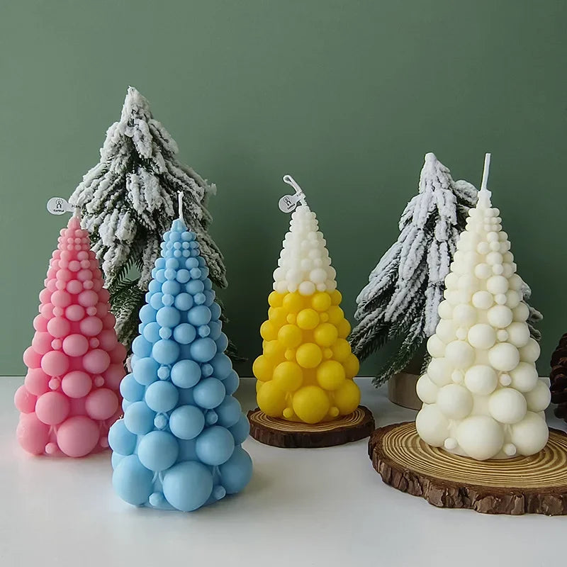 Bubble Ball Christmas Tree Aromatherapy Candle Ins Shooting Props Display Christmas Candle Holiday Decoration