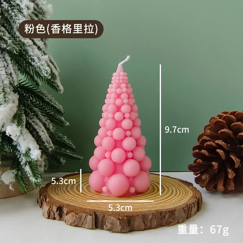 Bubble Ball Christmas Tree Aromatherapy Candle Ins Shooting Props Display Christmas Candle Holiday Decoration