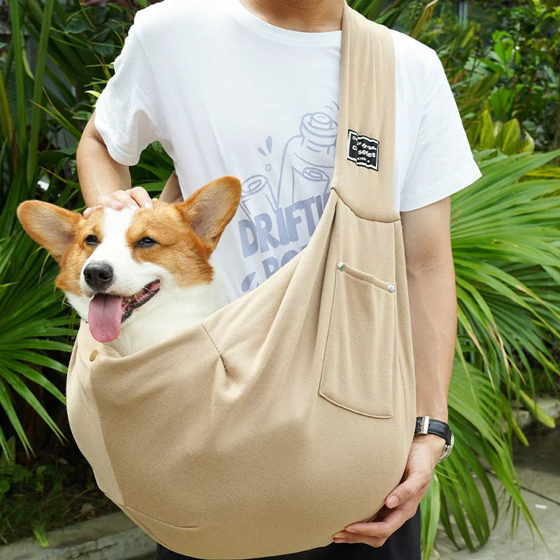 Dog Bag Pet Out Crossbody Shoulder Bag Outdoor Travel Portable Cat Puppy Sling Bag Cotton Comfortable Tote Pet Carrying Supplies