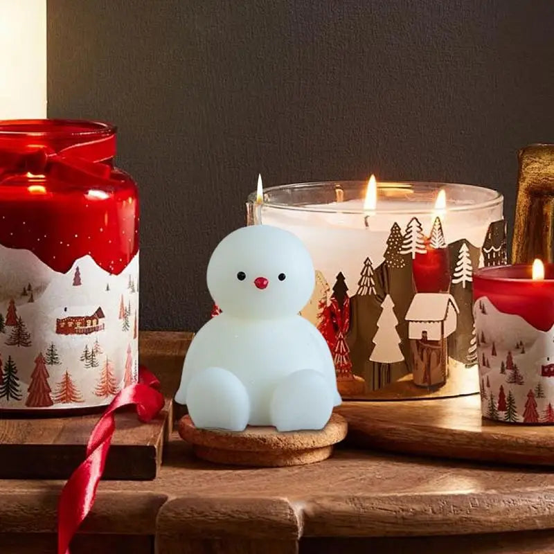 Christmas Candle Snowman Sitting Snowman Cute Christmas Candle Aromatherapy Novelty Candles Table Centerpiece Holiday Winter