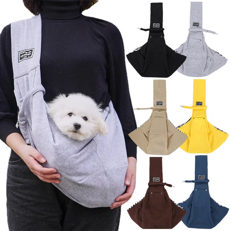 Dog Bag Pet Out Crossbody Shoulder Bag Outdoor Travel Portable Cat Puppy Sling Bag Cotton Comfortable Tote Pet Carrying Supplies