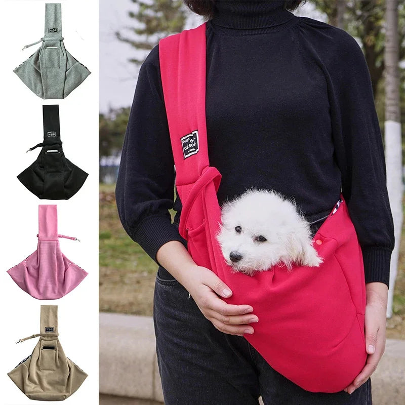 Dog Bag Pet Out Crossbody Shoulder Bag Outdoor Travel Portable Cat Puppy Sling Bag Cotton Comfortable Tote Pet Carrying Supplies