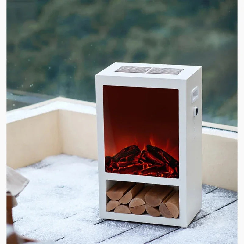 Electric Heater, Household Energy-saving Simulated Flame Electric Heater, Office Fireplace Heating, 20-40㎡ Indoor Heating