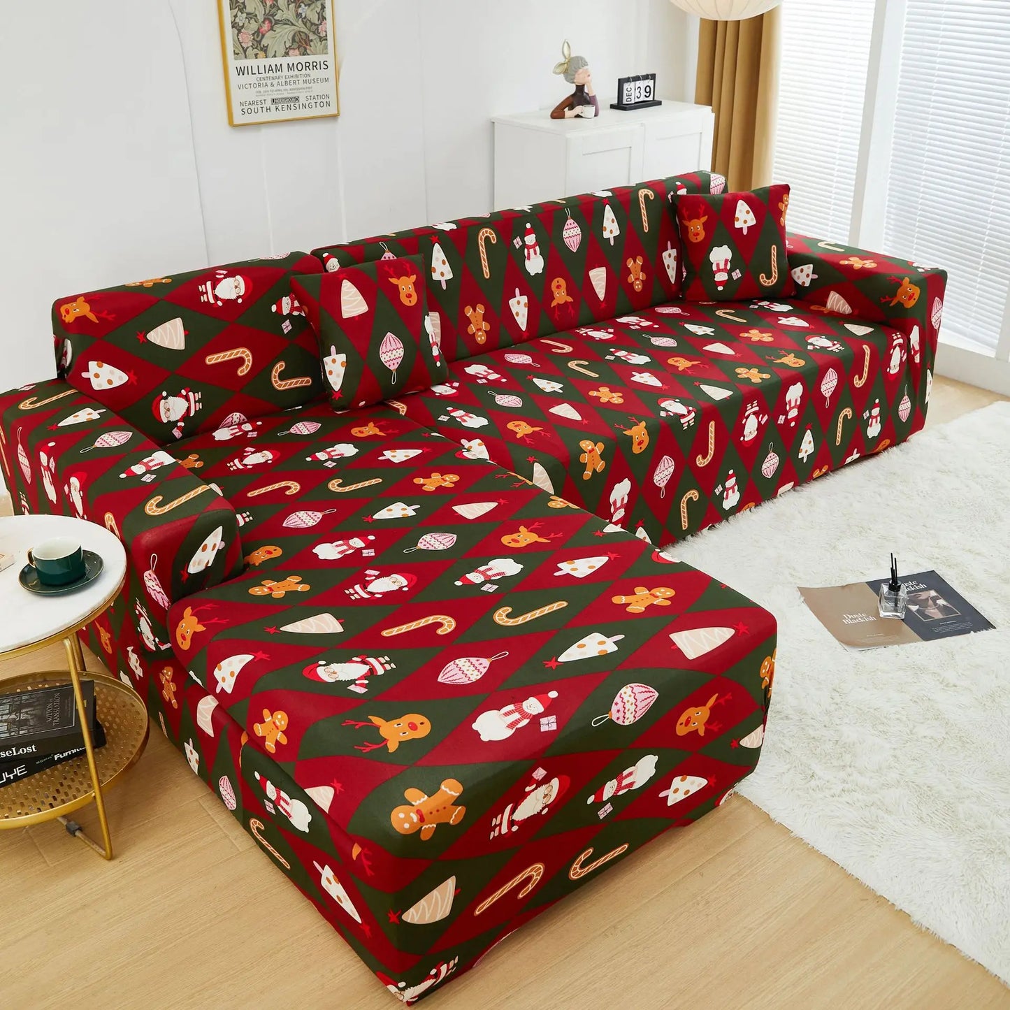 Christmas Sofa Cover All-inclusive Sofa Cushion Cover Sofa Cover Cloth Available in All Seasons Chair Case Home Decor 2025