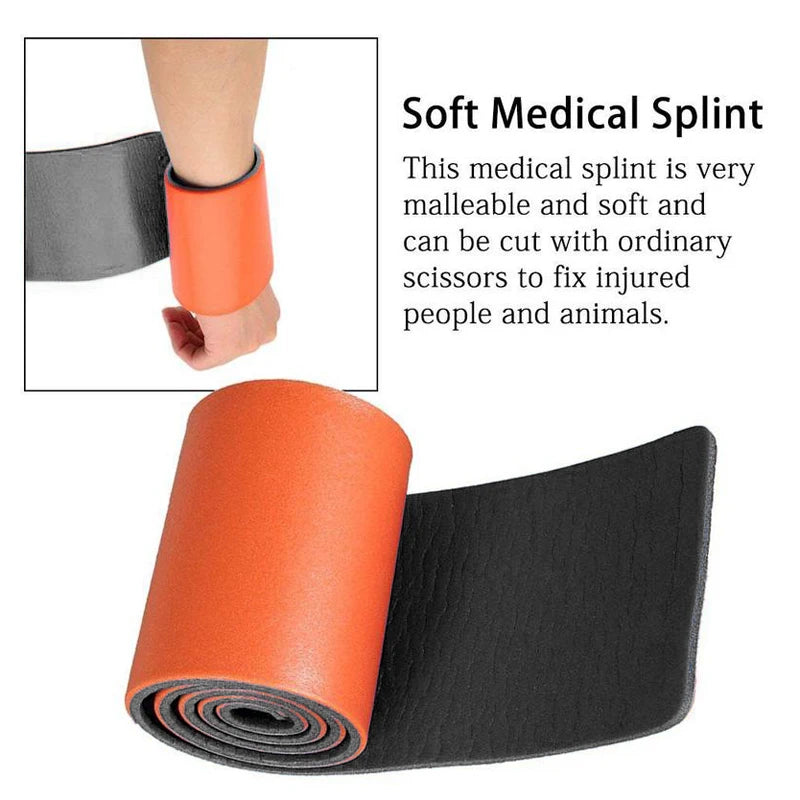 7PCS Survival Splint Bandage Roll Pet Leg Wrist Fix Fracture Rescue Protection Brace Splint Support Kit for Emergency First Aid