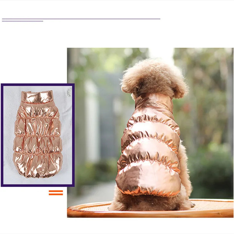 XS-3XL Warm Dog Clothes Down Jacket for Small Medium Dogs Cat Vest Fleece Coat Pet Clothing Bulldogs Puppy Costume Coats