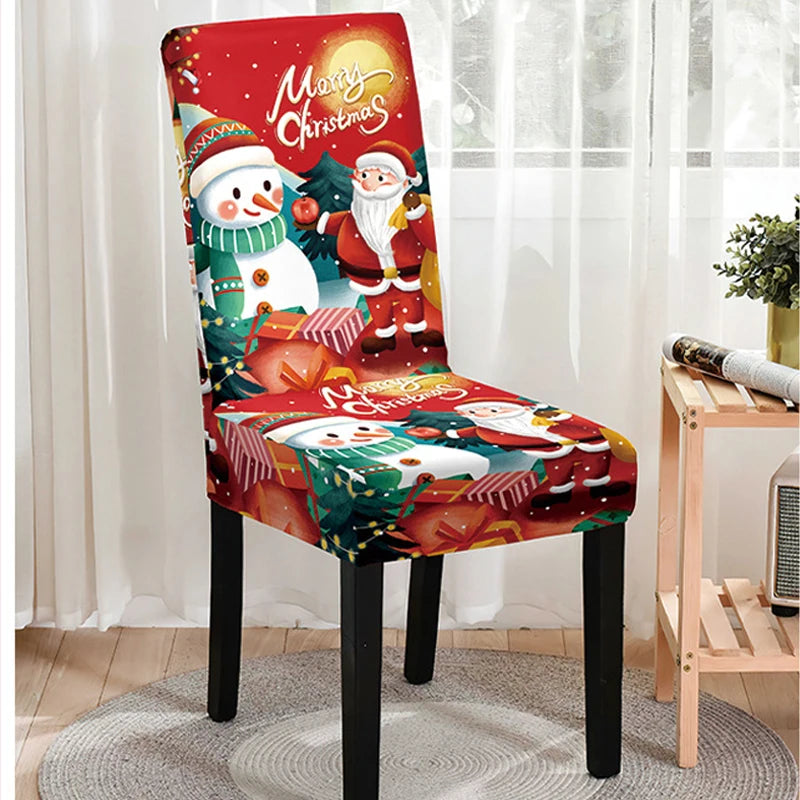 Christmas Chair Cover 2024 Christmas Decorations for Home Ornament Xmas Gifts New Year 2025 Merry Christmas Navidad