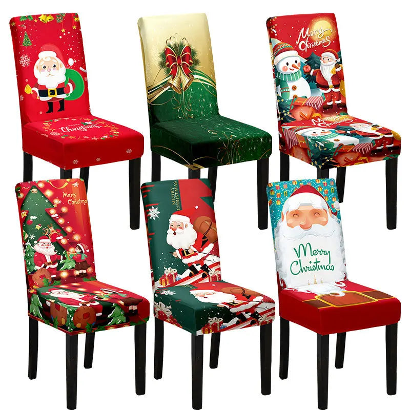 Christmas Chair Cover 2024 Christmas Decorations for Home Ornament Xmas Gifts New Year 2025 Merry Christmas Navidad